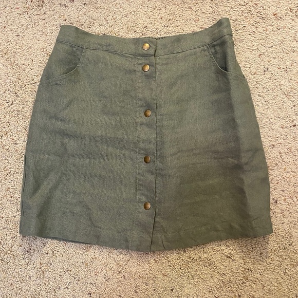 Linenfox Sami Heavy Linen Mini Skirt S/M New - Picture 1 of 3